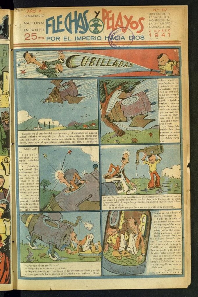 Miniatura de Flechas y Pelayos : semanario nacional infantil del 2 de marzo de 1941, nº 117