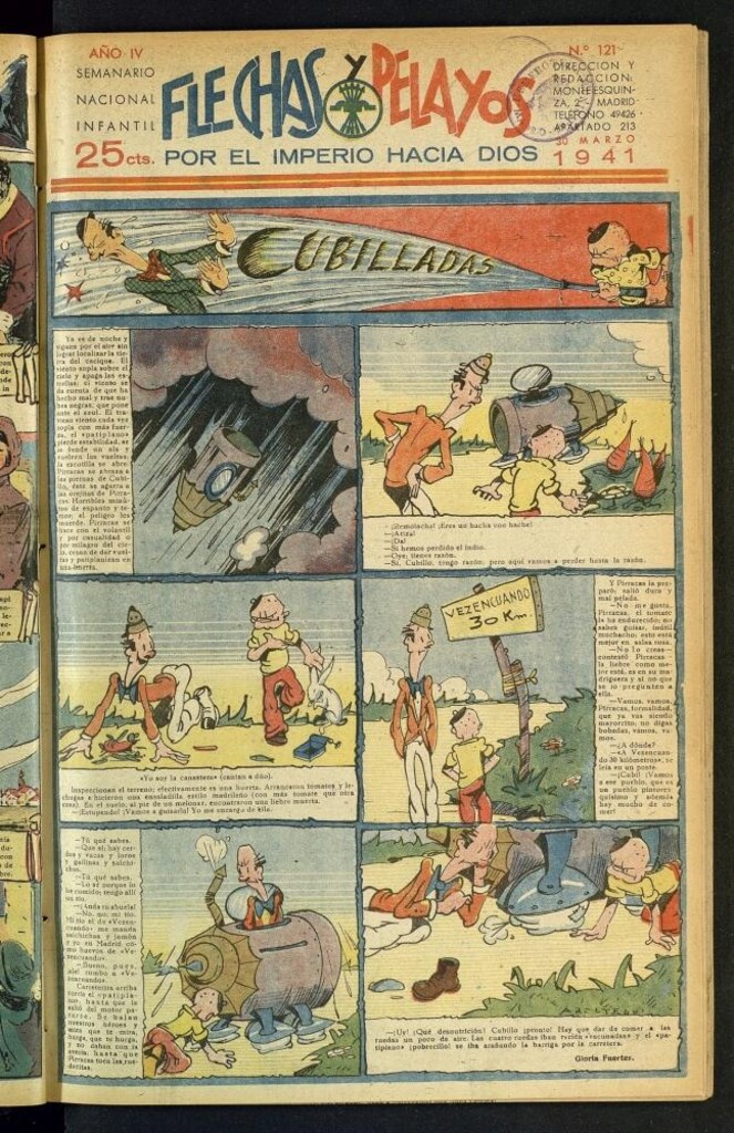Miniatura de Flechas y Pelayos : semanario nacional infantil del 30 de marzo de 1941, nº 121