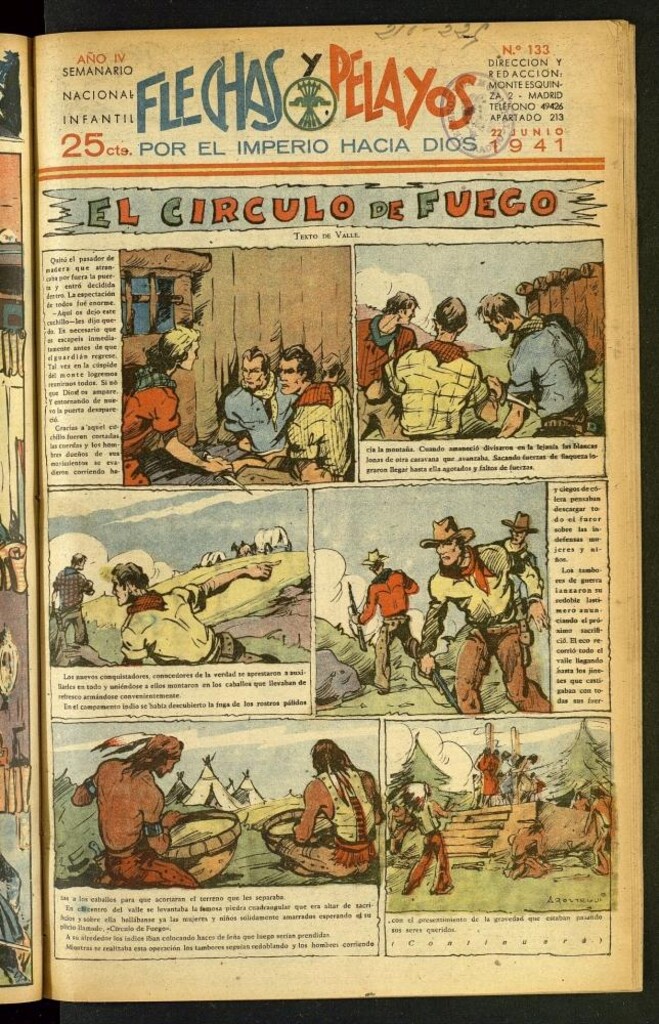 Miniatura de Flechas y Pelayos : semanario nacional infantil del 22 de junio de 1941, nº 133