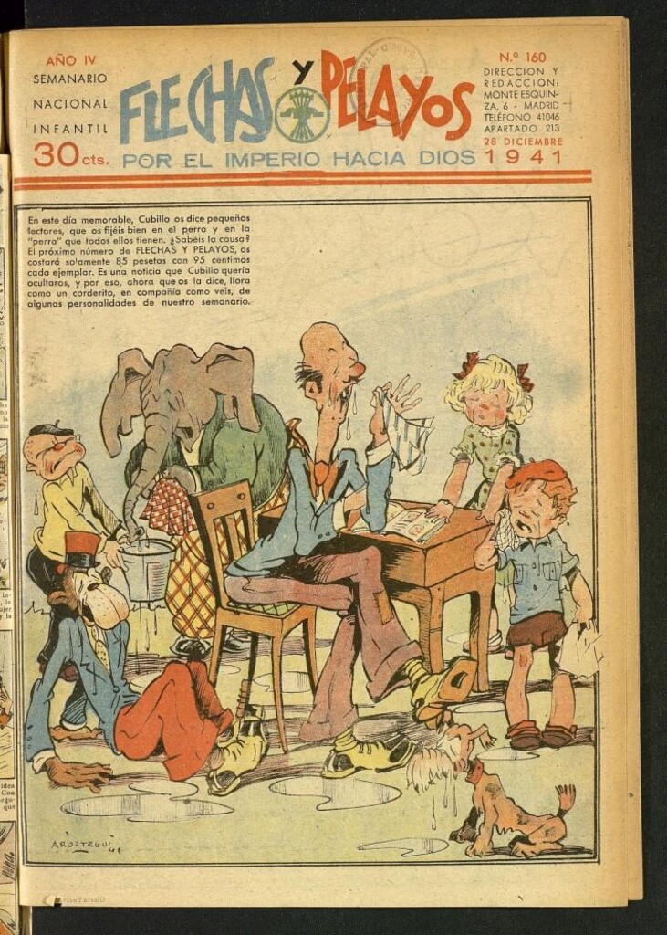 Miniatura de Flechas y Pelayos : semanario nacional infantil del 28 de diciembre de 1941, nº 160