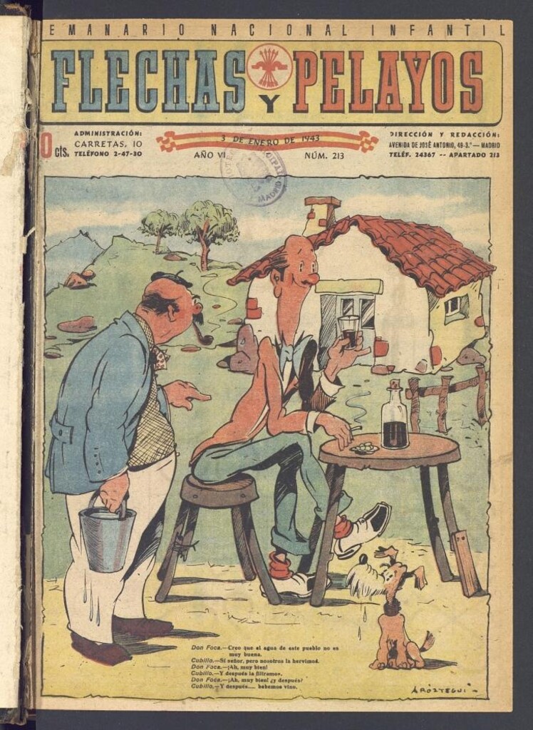 Miniatura de Flechas y Pelayos : semanario nacional infantil del 3 de enero de 1943, nº 213