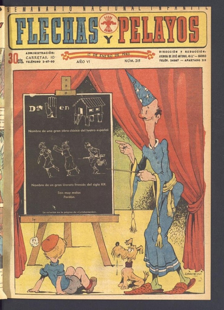 Miniatura de Flechas y Pelayos : semanario nacional infantil del 17 de enero de 1943, nº 215