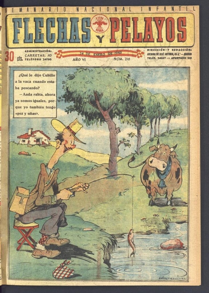 Miniatura de Flechas y Pelayos : semanario nacional infantil del 24 de enero de 1943, nº 216