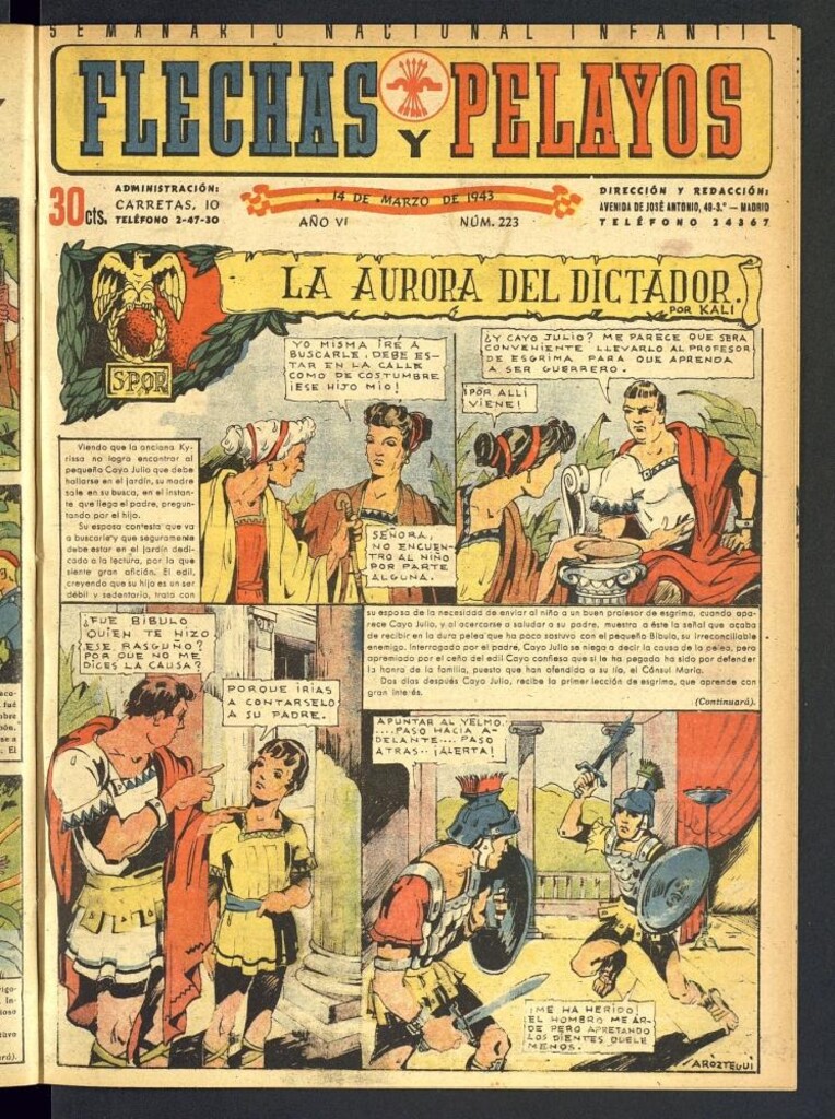 Miniatura de Flechas y Pelayos : semanario nacional infantil del 14 de marzo de 1943, nº 223