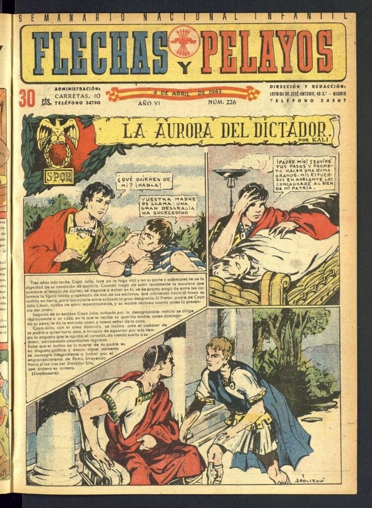 Miniatura de Flechas y Pelayos : semanario nacional infantil del 4 de abril de 1943, nº 226