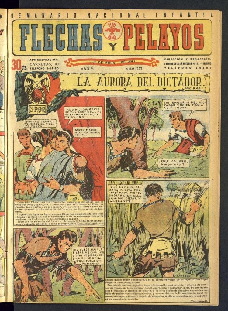 Miniatura de Flechas y Pelayos : semanario nacional infantil del 11 de abril de 1943, nº 227