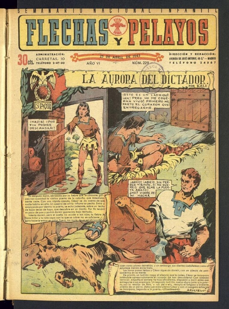 Miniatura de Flechas y Pelayos : semanario nacional infantil del 25 de abril de 1943, nº 229