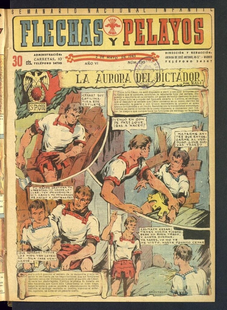 Miniatura de Flechas y Pelayos : semanario nacional infantil del 2 de mayo de 1943, nº 230