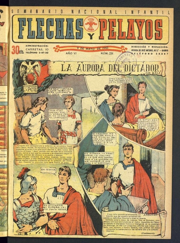Miniatura de Flechas y Pelayos : semanario nacional infantil del 9 de mayo de 1943, nº 231