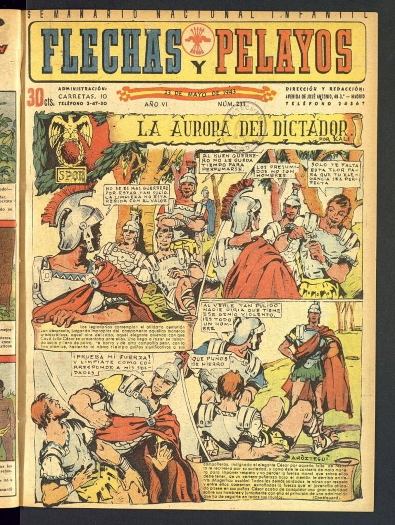 Miniatura de Flechas y Pelayos : semanario nacional infantil del 23 de mayo de 1943, nº 233