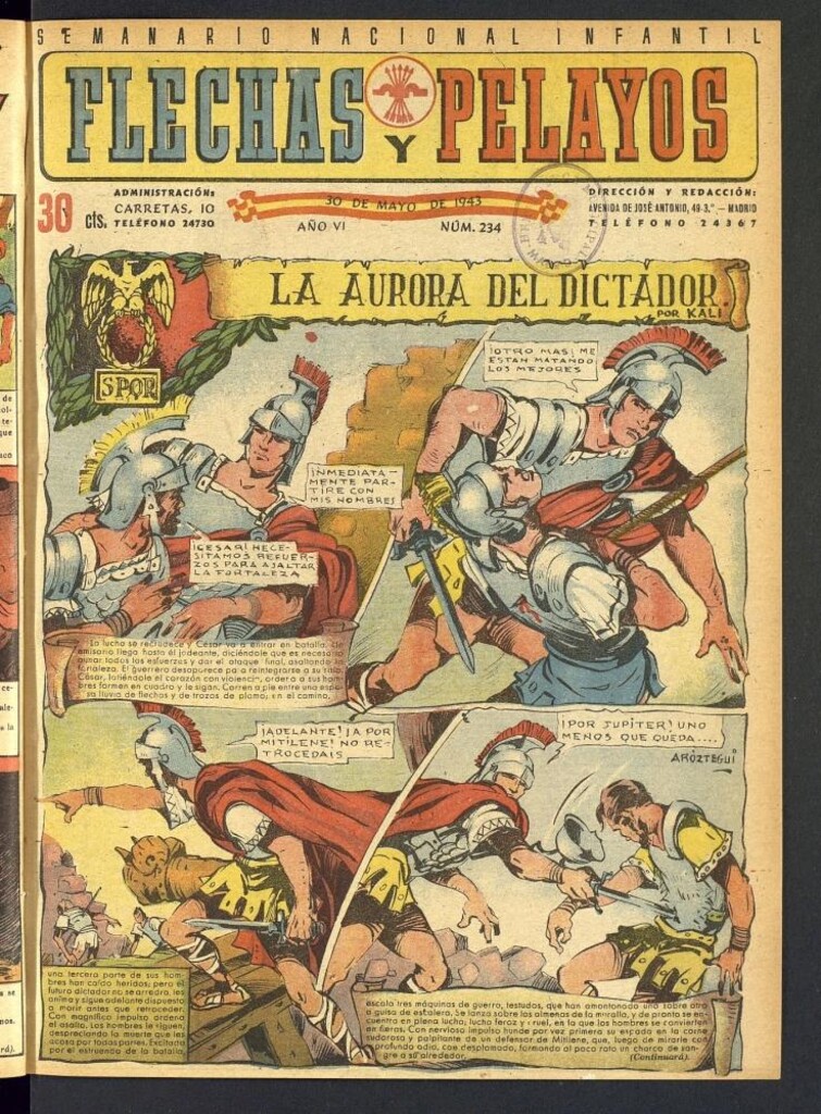 Miniatura de Flechas y Pelayos : semanario nacional infantil del 30 de mayo de 1943, nº 234