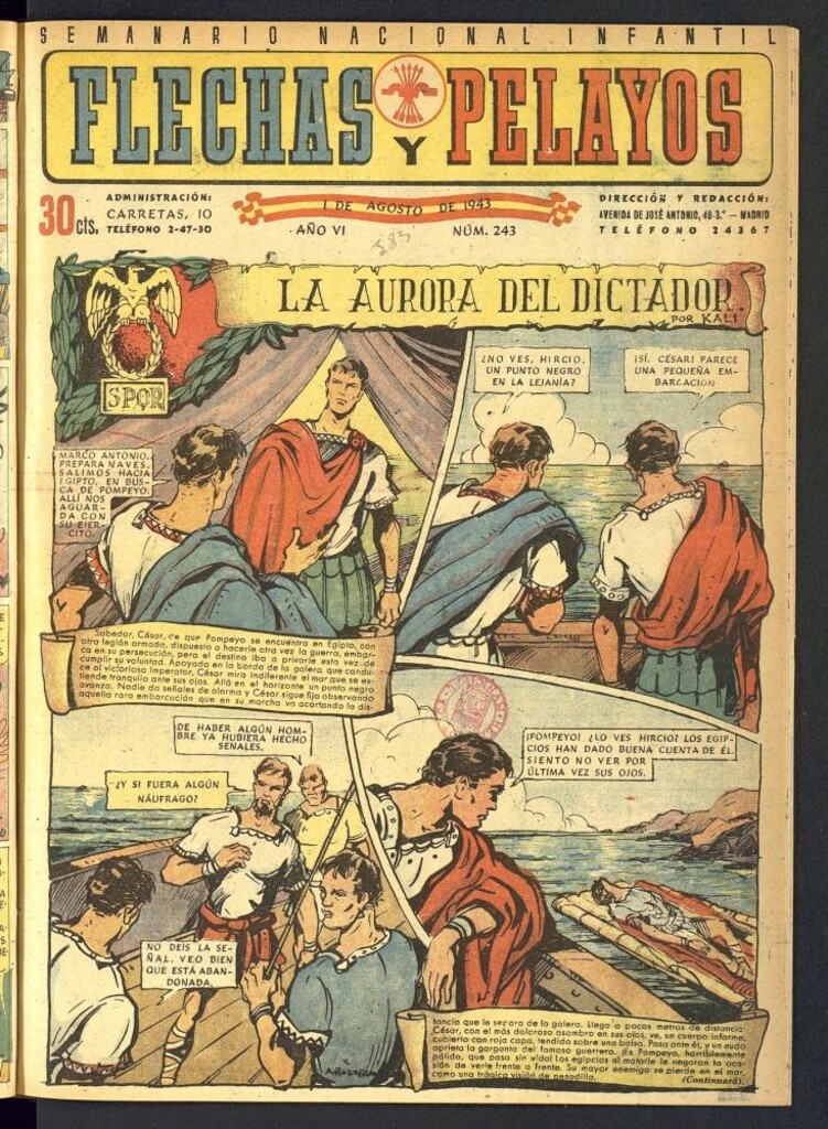 Miniatura de Flechas y Pelayos : semanario nacional infantil del 1 de agosto de 1943, nº 243