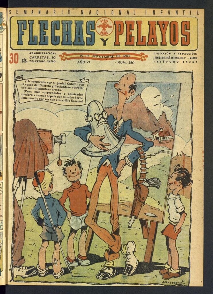 Miniatura de Flechas y Pelayos : semanario nacional infantil del 19 de septiembre de 1943, nº 250