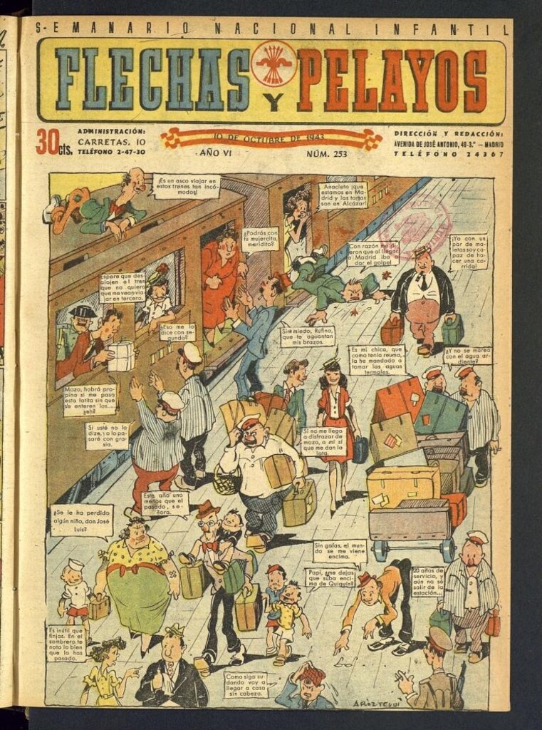 Miniatura de Flechas y Pelayos : semanario nacional infantil del 10 de octubre de 1943, nº 253