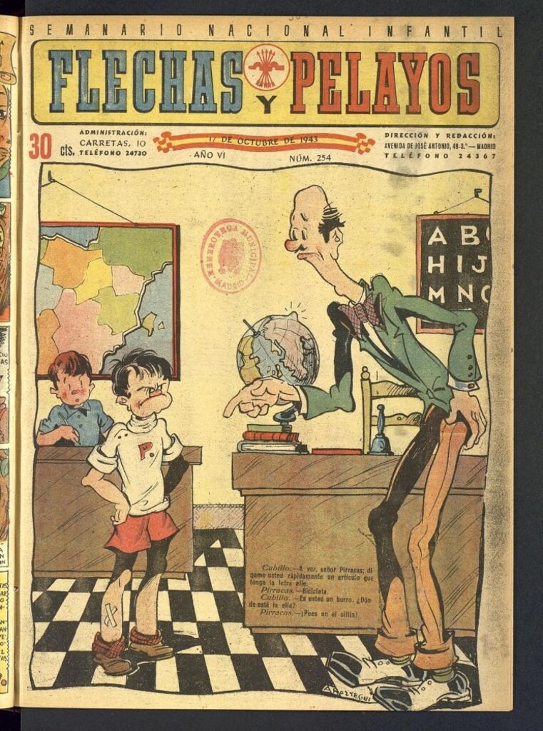 Miniatura de Flechas y Pelayos : semanario nacional infantil del 17 de octubre de 1943, nº 254