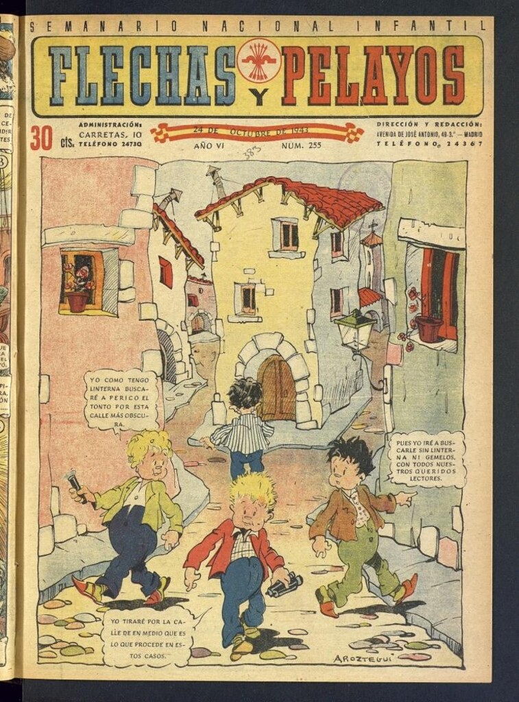 Miniatura de Flechas y Pelayos : semanario nacional infantil del 24 de octubre de 1943, nº 255