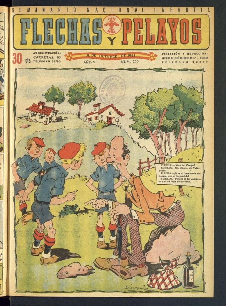 Miniatura de Flechas y Pelayos : semanario nacional infantil del 31 de octubre de 1943, nº 256