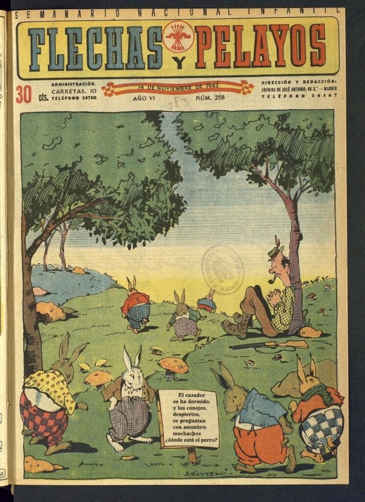 Miniatura de Flechas y Pelayos : semanario nacional infantil del 14 de noviembre de 1943, nº 258