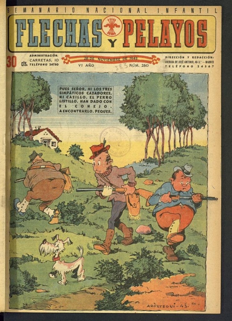 Miniatura de Flechas y Pelayos : semanario nacional infantil del 28 de noviembre de 1943, nº 260