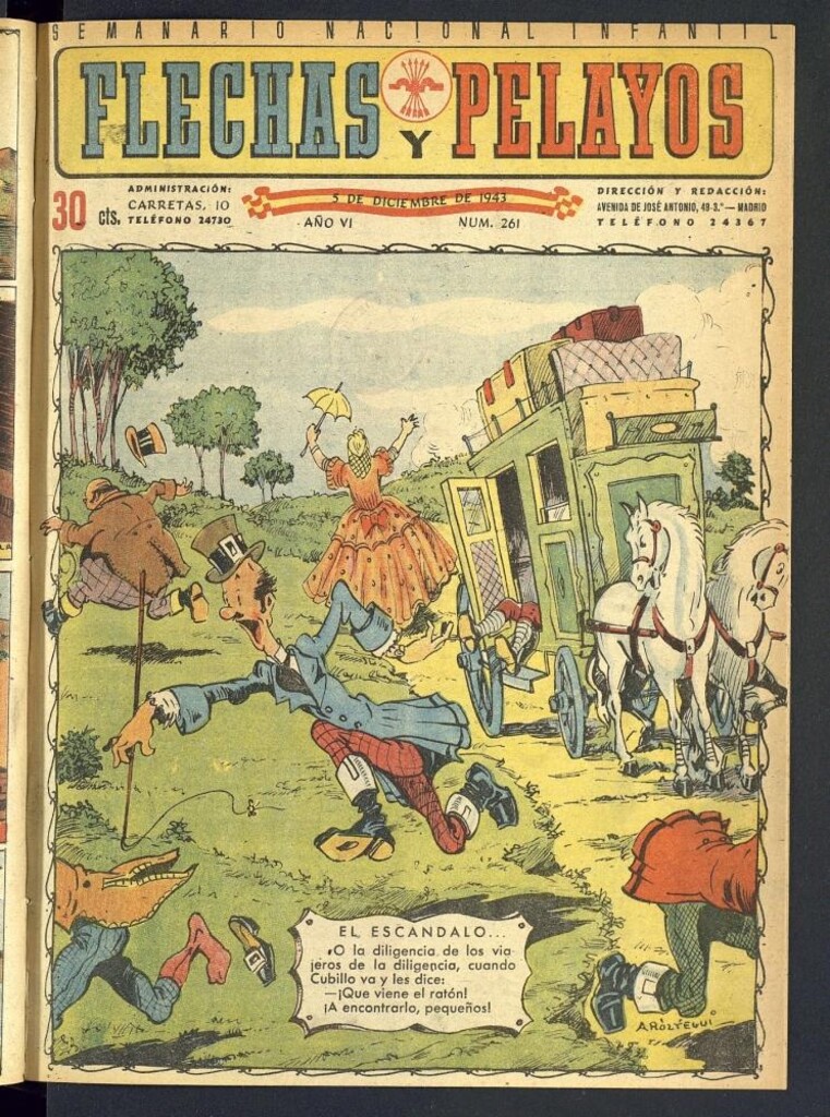 Miniatura de Flechas y Pelayos : semanario nacional infantil del 5 de diciembre de 1943, nº 261