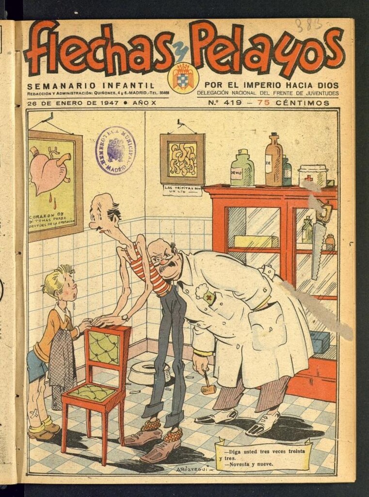 Miniatura de Flechas y Pelayos : semanario nacional infantil del 26 de enero de 1947, nº 419