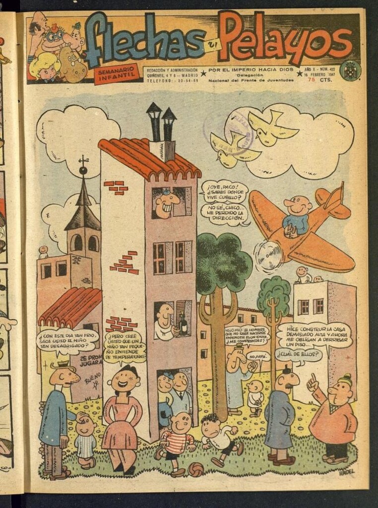 Miniatura de Flechas y Pelayos : semanario nacional infantil del 16 de febrero de 1947, nº 422