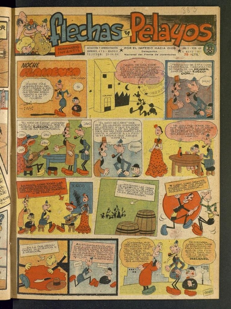 Miniatura de Flechas y Pelayos : semanario nacional infantil del 4 de mayo de 1947, nº 433