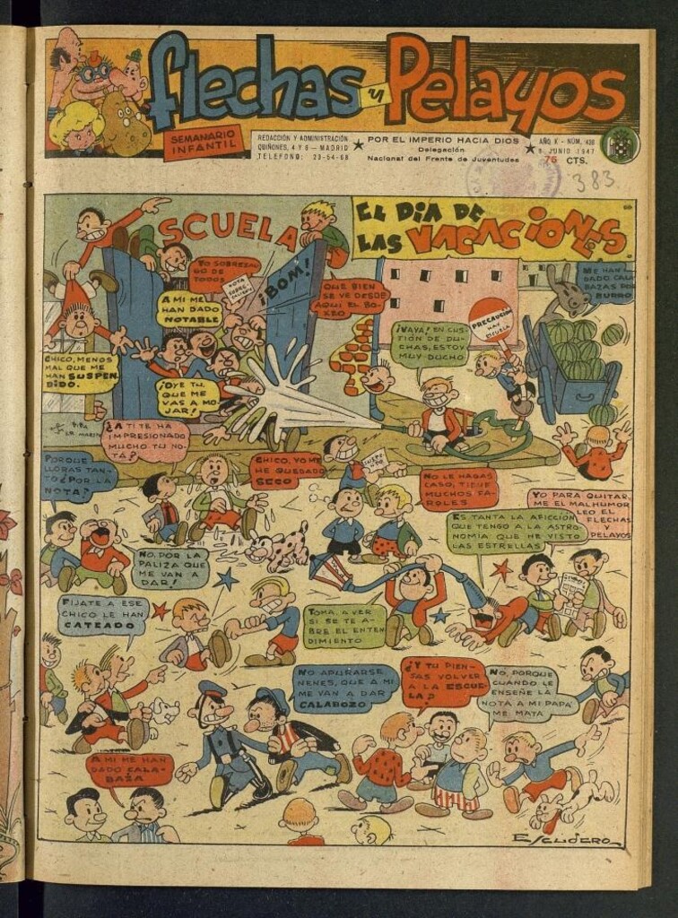 Miniatura de Flechas y Pelayos : semanario nacional infantil del 8 de junio de 1947, nº 438