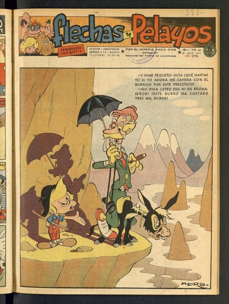 Miniatura de Flechas y Pelayos : semanario nacional infantil del 27 de julio de 1947, nº 445