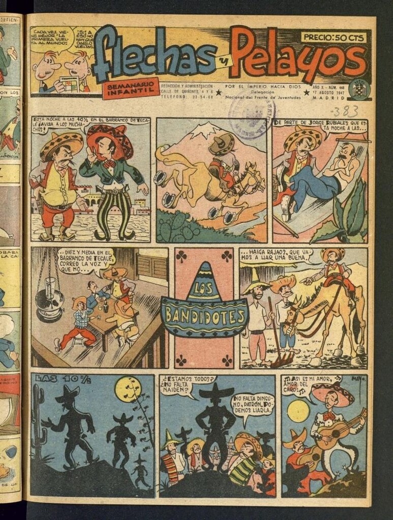 Miniatura de Flechas y Pelayos : semanario nacional infantil del 17 de agosto de 1947, nº 448