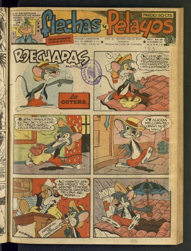 Miniatura de Flechas y Pelayos : semanario nacional infantil del 14 de septiembre de 1947, nº 452