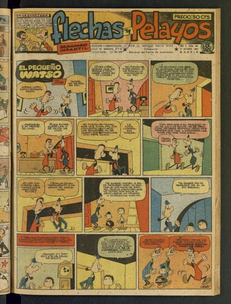 Miniatura de Flechas y Pelayos : semanario nacional infantil del 12 de octubre de 1947, nº 456