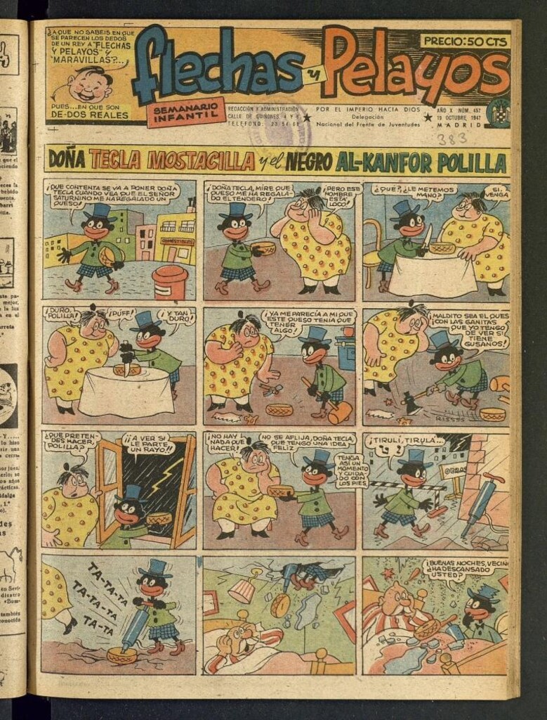 Miniatura de Flechas y Pelayos : semanario nacional infantil del 19 de octubre de 1947, nº 457
