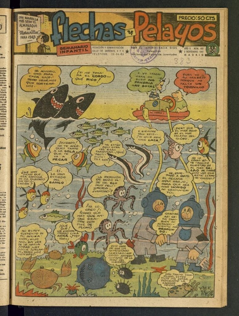 Miniatura de Flechas y Pelayos : semanario nacional infantil del 2 de noviembre de 1947, nº 459