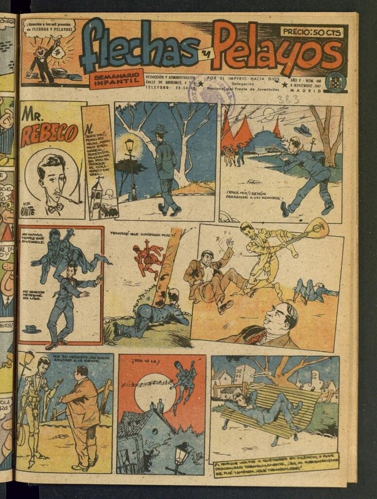 Miniatura de Flechas y Pelayos : semanario nacional infantil del 9 de noviembre de 1947, nº 460