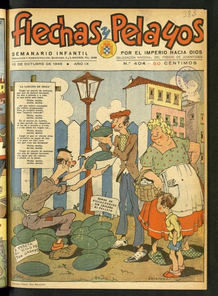 Miniatura de Flechas y Pelayos : semanario nacional infantil del 13 de octubre de 1946, nº 404