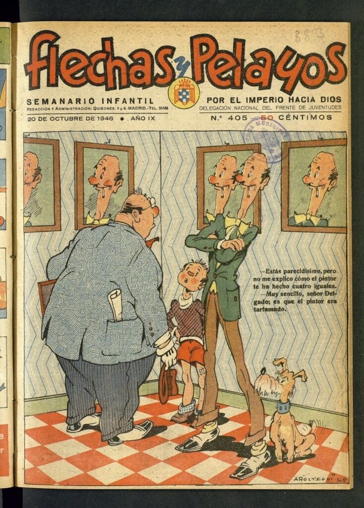 Miniatura de Flechas y Pelayos : semanario nacional infantil del 20 de octubre de 1946, nº 405