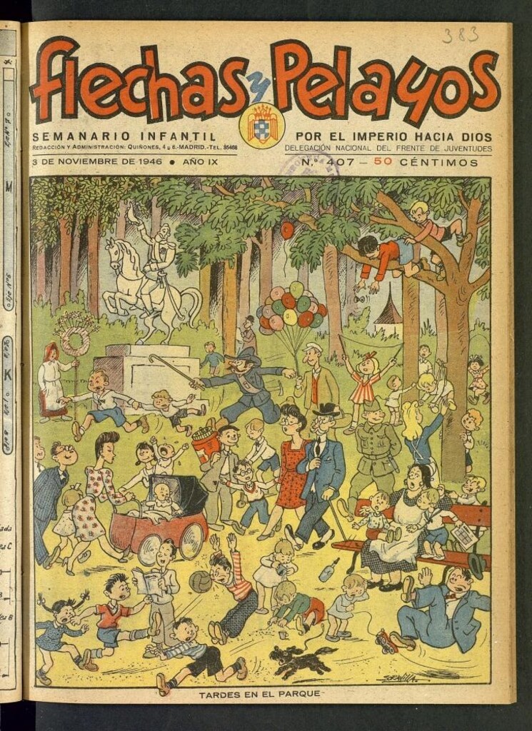 Miniatura de Flechas y Pelayos : semanario nacional infantil del 3 de noviembre de 1946, nº 407