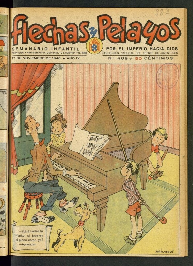 Miniatura de Flechas y Pelayos : semanario nacional infantil del 17 de noviembre de 1946, nº 409