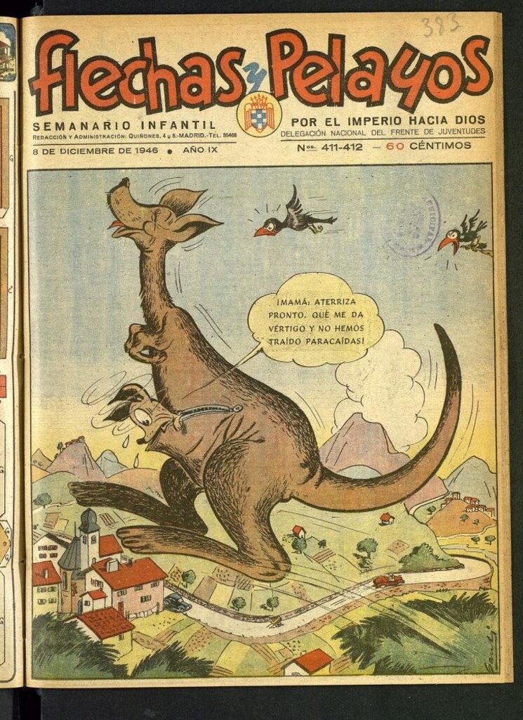 Miniatura de Flechas y Pelayos : semanario nacional infantil del 8 de diciembre de 1946, nº 411 y 412