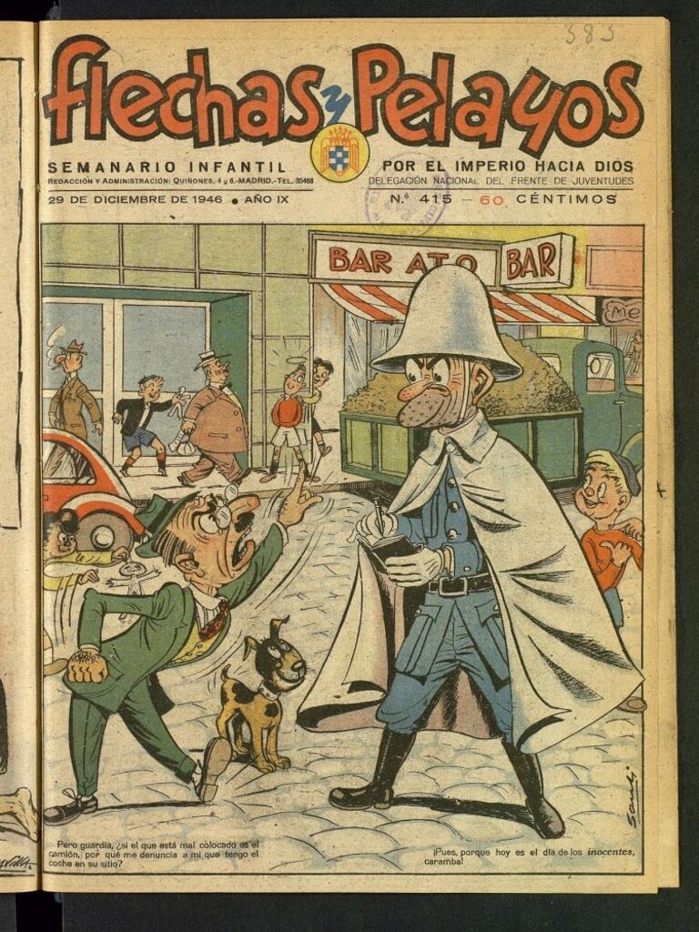 Miniatura de Flechas y Pelayos : semanario nacional infantil del 29 de diciembre de 1946, nº 415