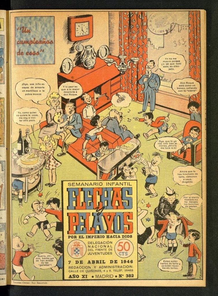 Miniatura de Flechas y Pelayos : semanario nacional infantil del 7 de abril de 1946, nº 382