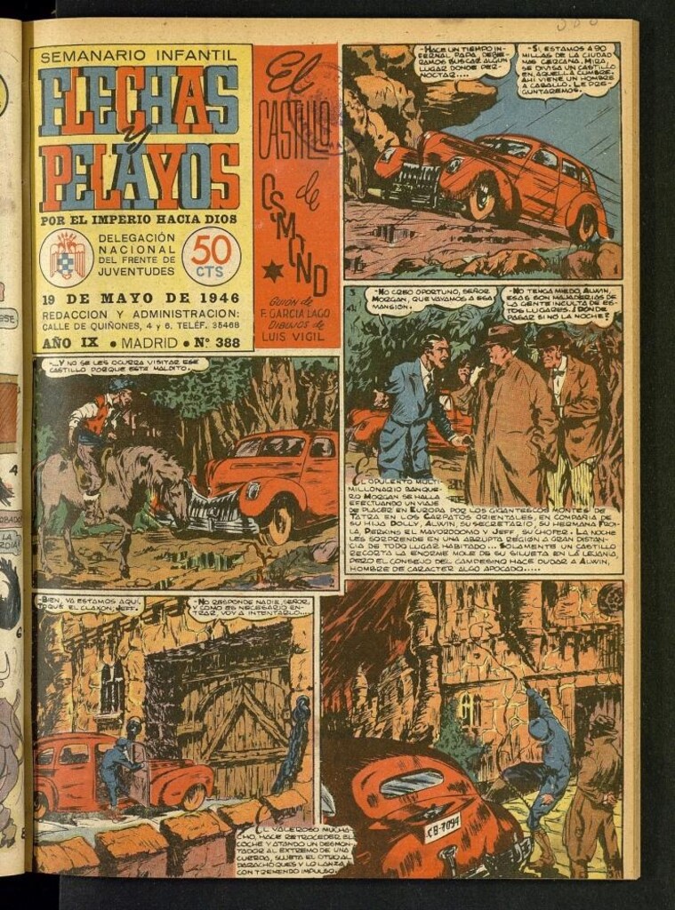 Miniatura de Flechas y Pelayos : semanario nacional infantil del 19 de mayo de 1946, nº 388