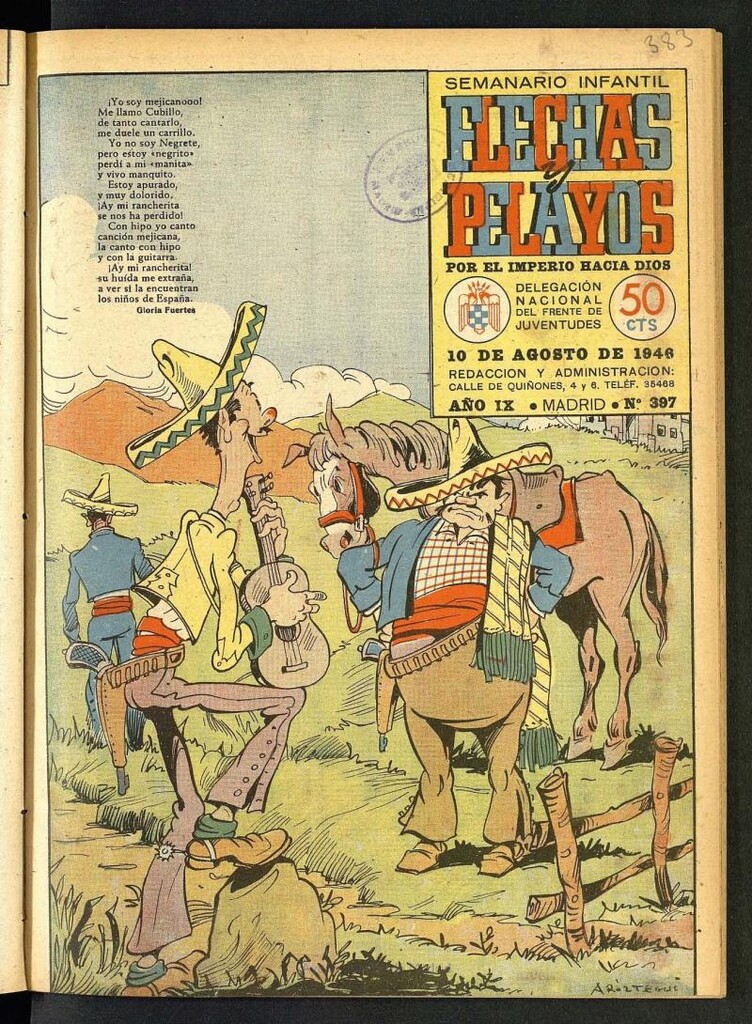 Miniatura de Flechas y Pelayos : semanario nacional infantil del 10 de agosto de 1946, nº 397