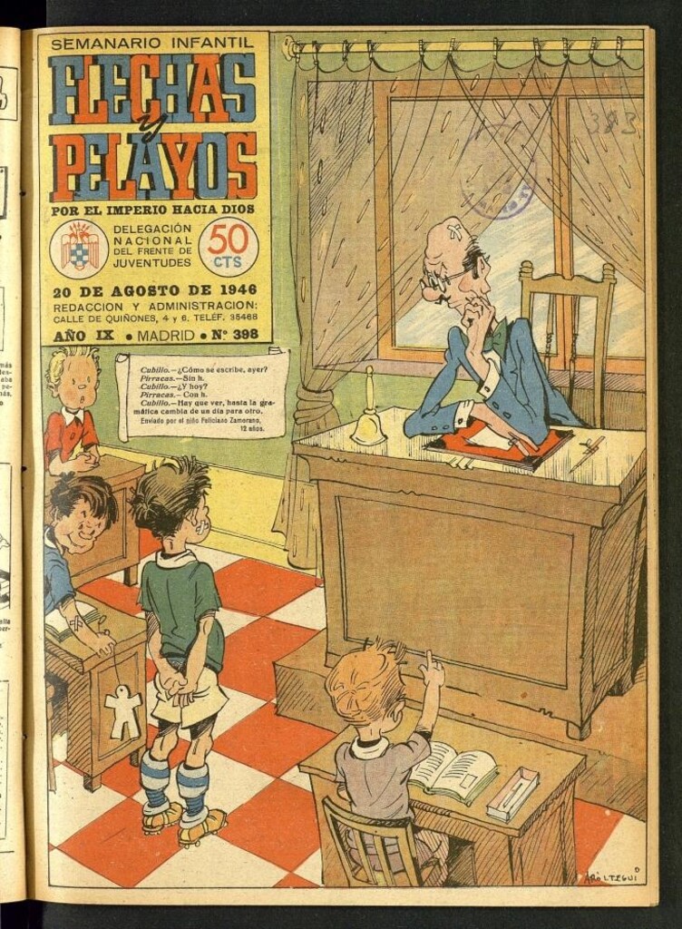 Miniatura de Flechas y Pelayos : semanario nacional infantil del 20 de agosto de 1946, nº 398