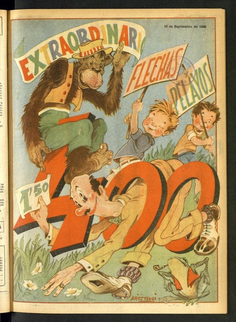 Miniatura de Flechas y Pelayos : semanario nacional infantil del 10 de septiembre de 1946, nº extraordinario