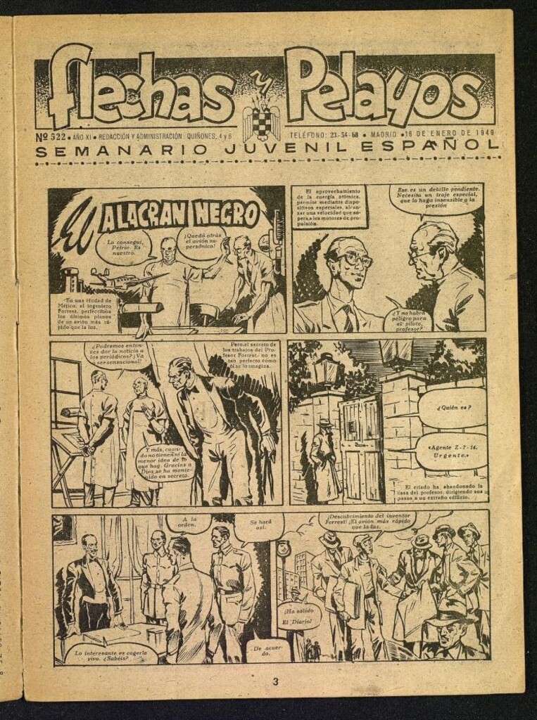 Miniatura de Flechas y Pelayos : semanario nacional infantil del 16 de enero de 1949, nº 522