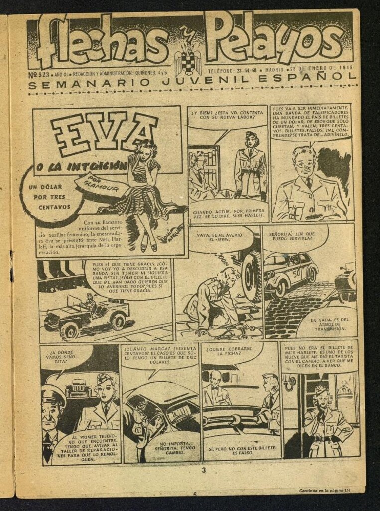 Miniatura de Flechas y Pelayos : semanario nacional infantil del 23 de enero de 1949, nº 523