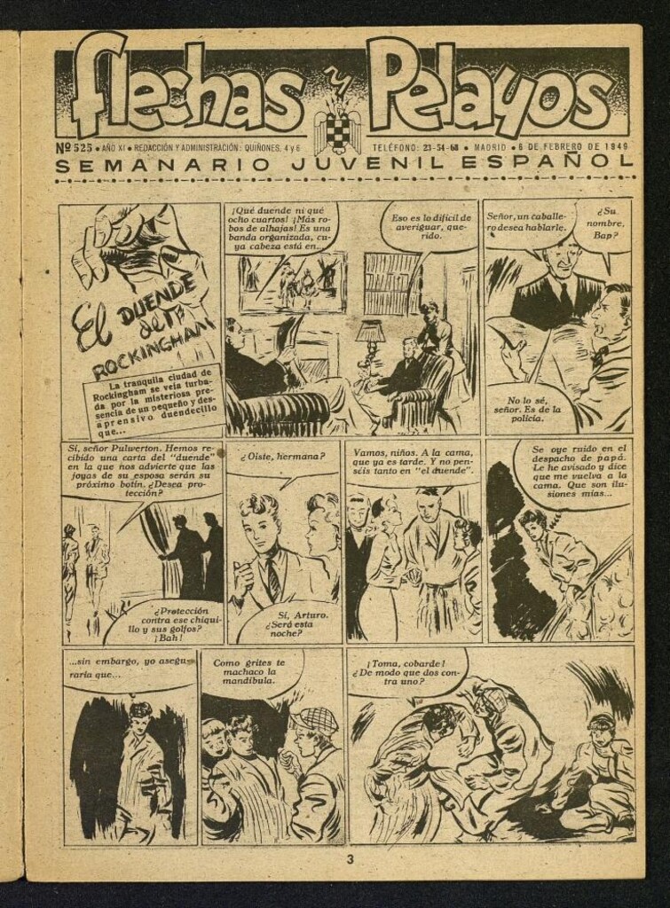 Miniatura de Flechas y Pelayos : semanario nacional infantil del 6 de febrero de 1949, nº 525