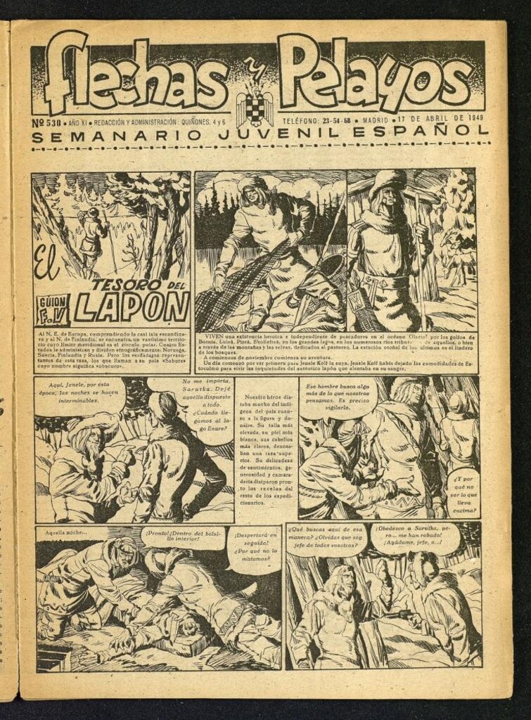 Miniatura de Flechas y Pelayos : semanario nacional infantil del 17 de abril de 1949, nº 530